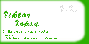 viktor kopsa business card